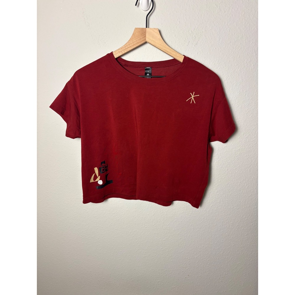 Lululemon Team Canada Olympic Cates Tee Justin Broadbent Red W3FJES Womens 6 - Picture 2 of 4